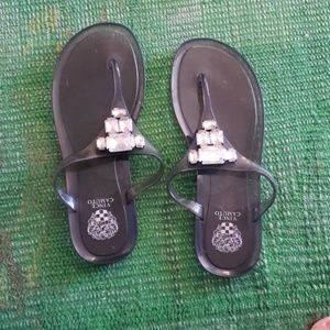 Vince camuto jelly flip flops